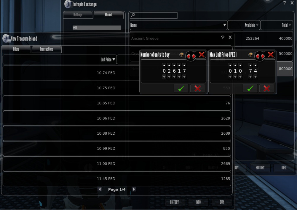 Inventory window Inventory window