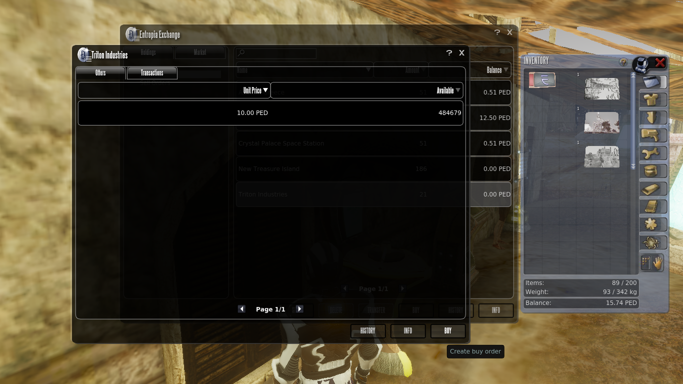 Inventory window
