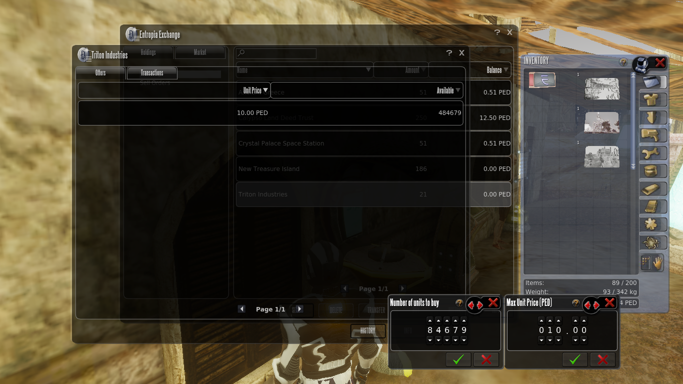Inventory window