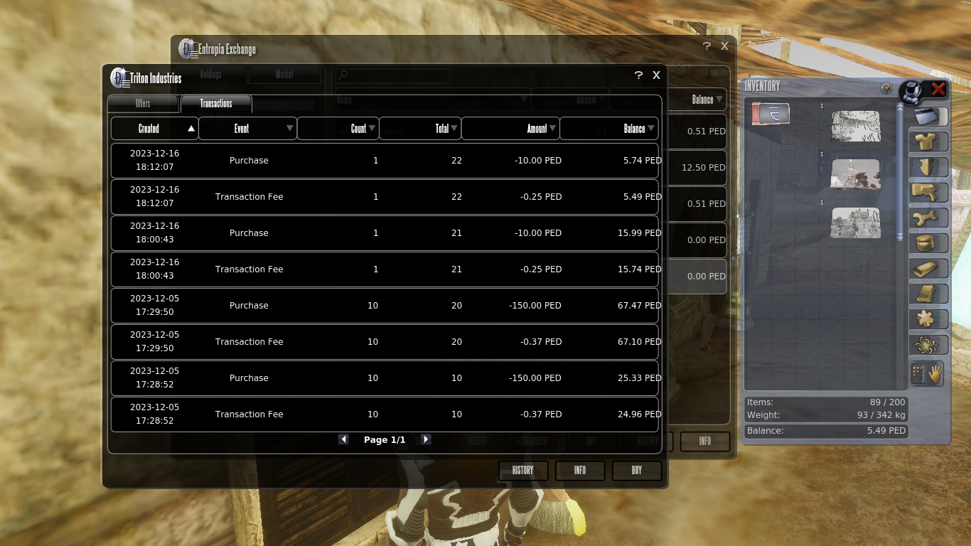 Inventory window