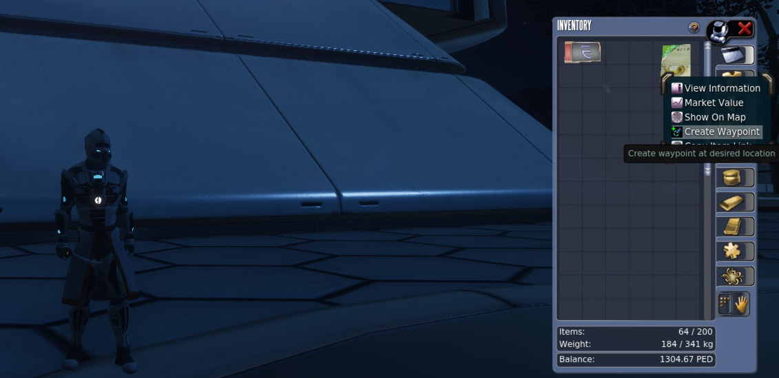 Create waypoint window